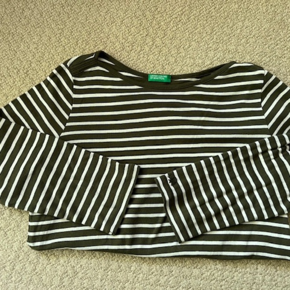 Benetton 3/4 sleeve t-shirt, stripes